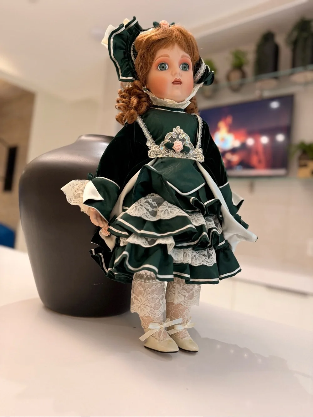 Rare Franklin‎ Heirloom Mint 22” Antique Le Bebe Bru Reproduction Doll VTG